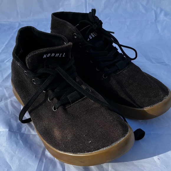 NoBull Black Mid Trainers Sneakers sz 8 - Picture 4 of 14